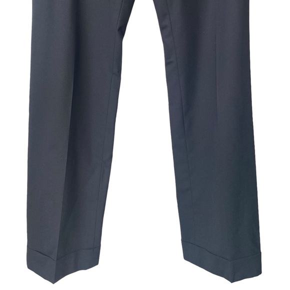 Banana Republic Black Ryan Straight Leg Cuffed Essential Suit Pant Trouser - Picture 5 of 9